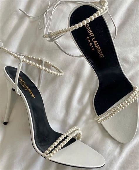 ysl pink high heels|saint laurent pearl heels.